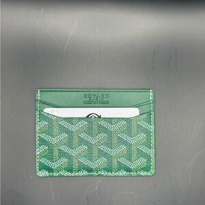 Goyard green card holder brand new with box